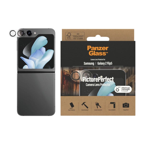 PanzerGlass Galaxy Z Flip5 5G -panssarilasi, takakameralle