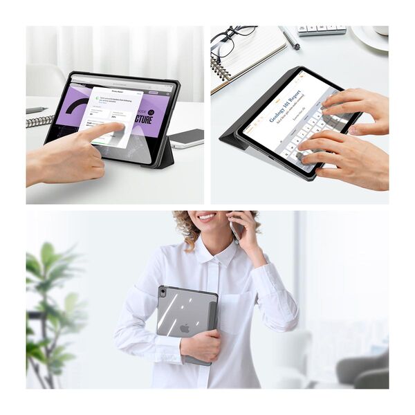 iPad Air 10,9" (2020/2022) Dux Ducis Copa -suojakuoret, Musta