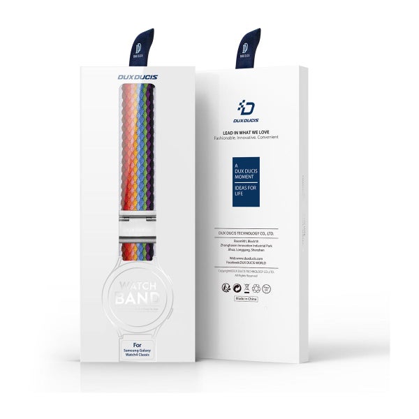 Dux Ducis Mixture II Galaxy Watch 22 mm -ranneke, Pale Stripes