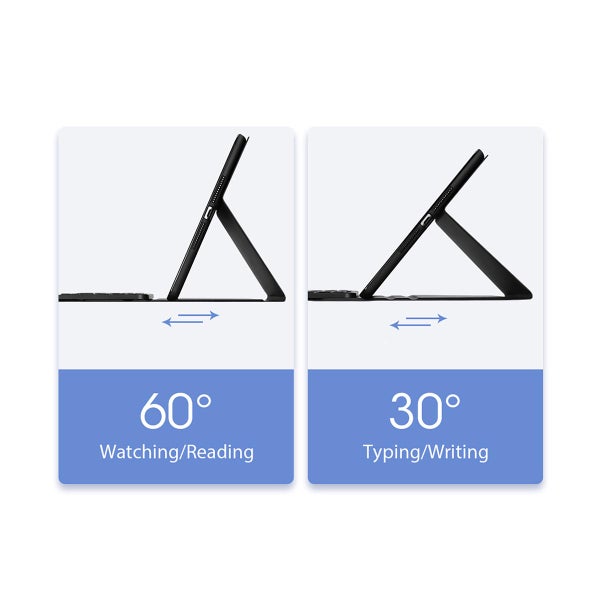 iPad 11" (2022 / 2025) DUX Ducis suojakotelo n&auml;pp&auml;imist&ouml;ll&auml;, Musta