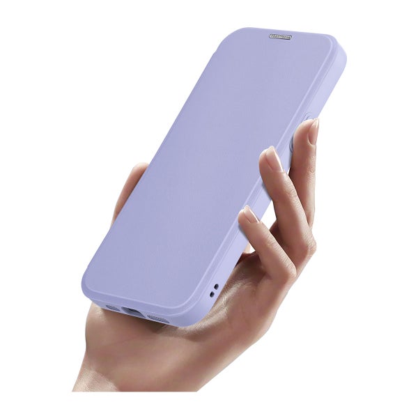 Dux Ducis Skin-X Pro iPhone 15 MagSafe-lompakkokotelo, Violetti