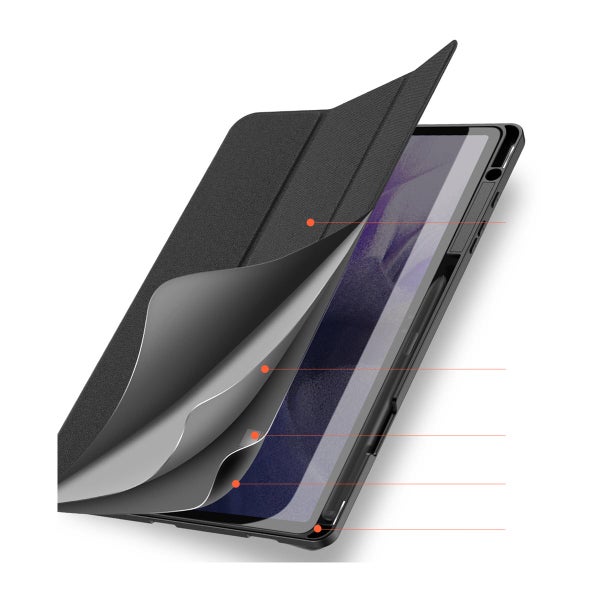 Galaxy Tab S9 Plus / S10 Plus Dux Ducis Domo -suojakotelo, Musta