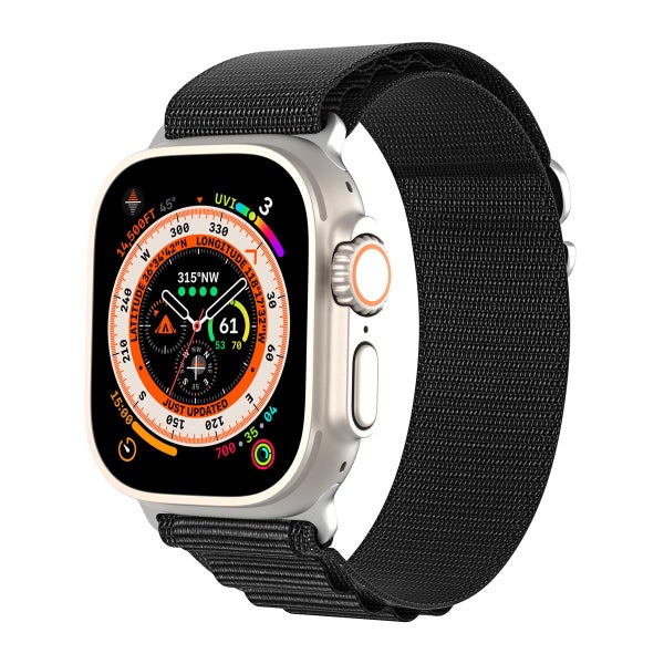 Dux Ducis GS Series Apple Watch 42 / 44 / 45 / 46 / 49 mm -ranneke, Musta