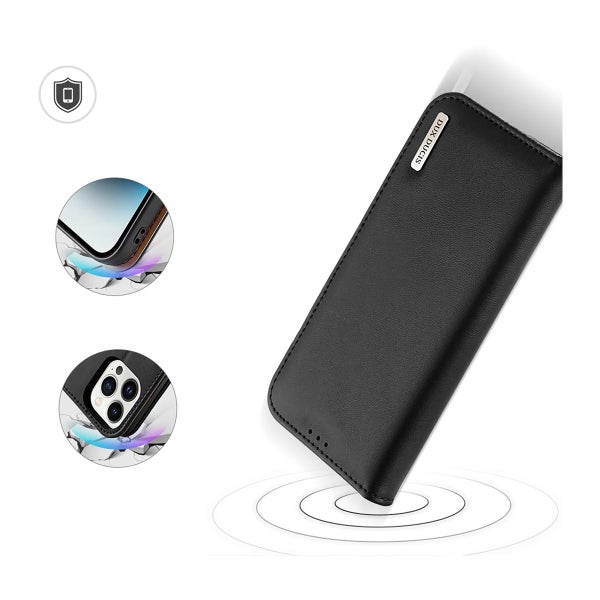 Dux Ducis Hivo iPhone 15 Pro -suojakotelo, RFID-suojaus, musta