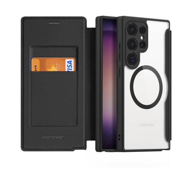 Dux Ducis Skin-X Pro Galaxy S24 Ultra 5G -lompakkokotelo, Musta