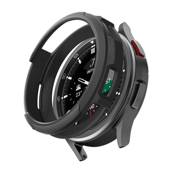 Spigen Liquid Air Galaxy Watch6 Classic 43 mm suojakuori, Mattamusta