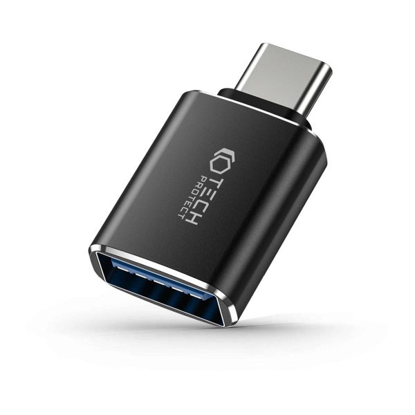 Tech-Protect UltraBoost USB-C / USB OTG -adapteri, Musta