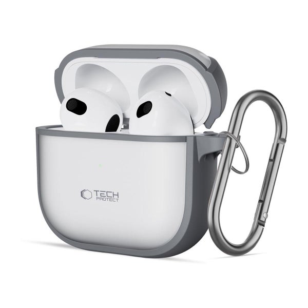 Tech-Protect Magmat AirPods 4 -suojakotelo, Harmaa