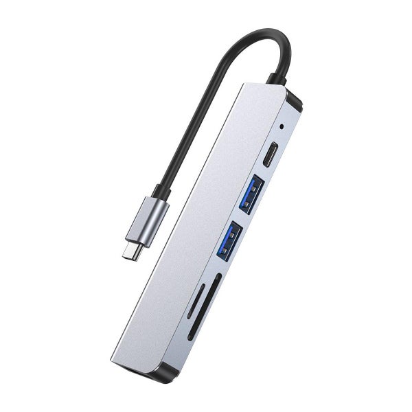 Tech-Protect V4-HUB 6-in-1 -telakka, Harmaa