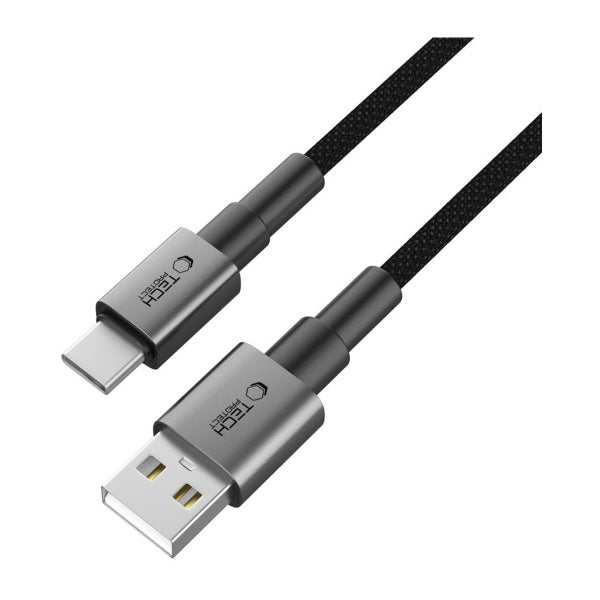 Tech-Protect Ultraboost DNA USB-A / USB-C 15W -kaapeli, Harmaa 100 cm