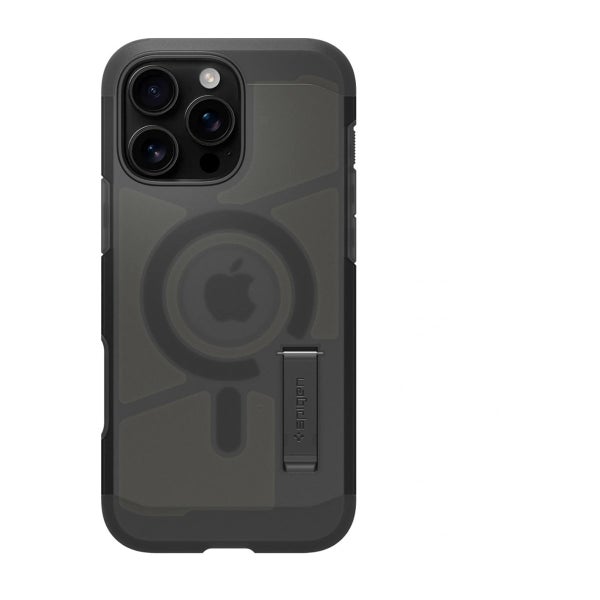 Spigen Tough Armor T MagSafe iPhone 16 Pro Max -suojakuori, Kamerapainikkeella, frost black