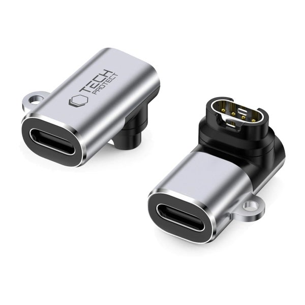Tech-Protect Ultraboost USB-C adapteri Garmin-&auml;lykellolle, Harmaa