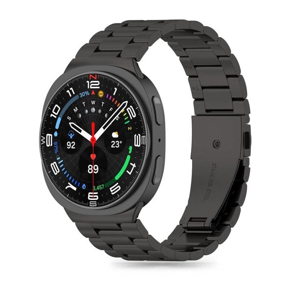 Tech-Protect Stainless Galaxy Watch8 -ranneke, Musta