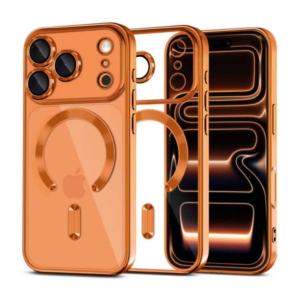 Tech-Protect MagSafe MagFlex iPhone 17 Pro -suojakuori, Shiny Cosmic Orange