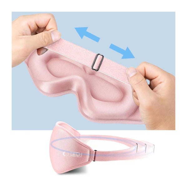 Tech-Protect Eyeshade -unimaski, Vaaleanpunainen