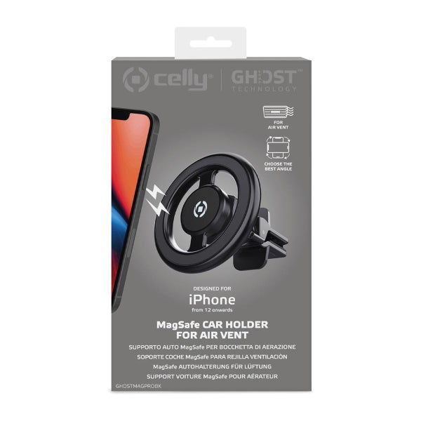 Celly MagSafe Car Holder -autoteline, Musta