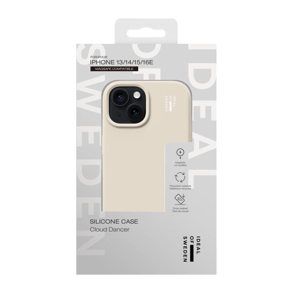 iDeal of Sweden iPhone 17e / 16e / 15 / 14 / 13 MagSafe Silicone Case, Cloud Dancer