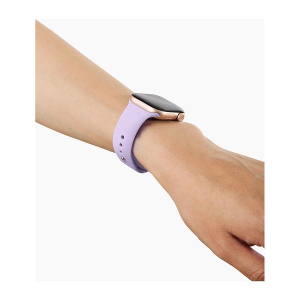 iDeal of Sweden Apple Watch 38 / 40 / 41 / 42 mm Silicone Band -ranneke, Koko S-M, Lavender Milk