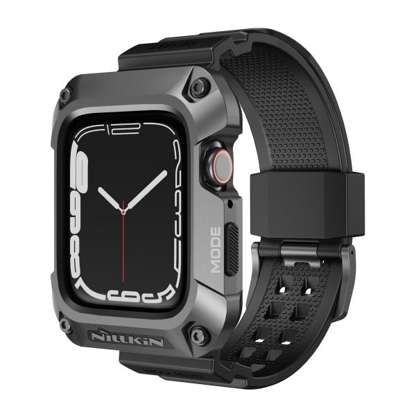 Nillkin DynaGuard Apple Watch 45 mm -suojakuori rannekkeella, Harmaa