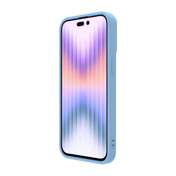Nillkin iPhone 15 Pro Max CamShield Silky Silicone -suojakuori, Vaaleansininen
