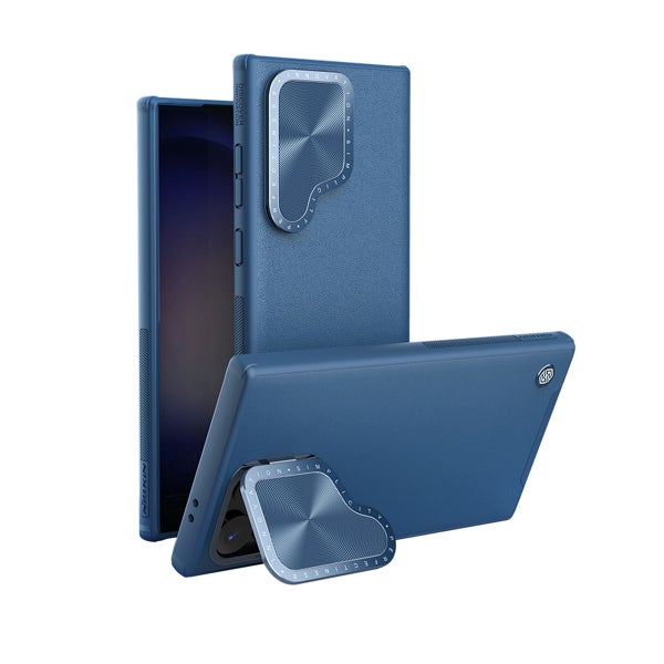 Nillkin CamShield Prop Leather Galaxy S24 Ultra 5G -suojakuori, Sininen