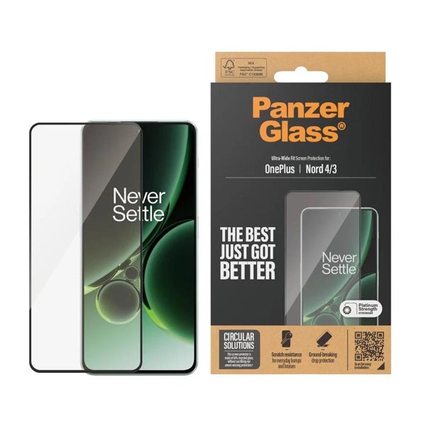 PanzerGlass OnePlus Nord 3 / Nord 4 5G Ultra-Wide -panssarilasi, Musta