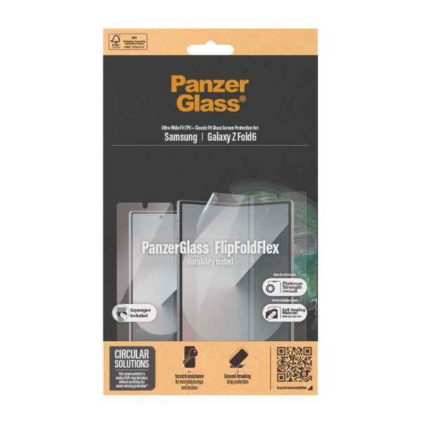 PanzerGlass Galaxy Z Fold6 5G FlipFoldFlex -tuotepaketti, Panssarilasi ja suojakalvo