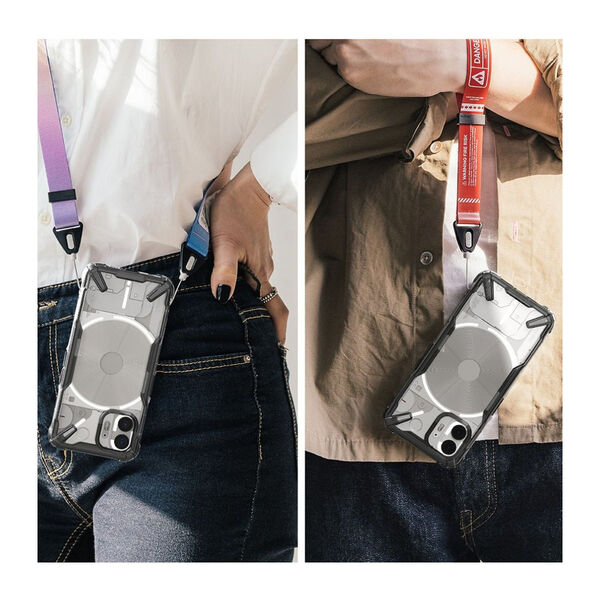 Ringke Fusion-X Nothing Phone (2) -suojakuori, Smoke Black