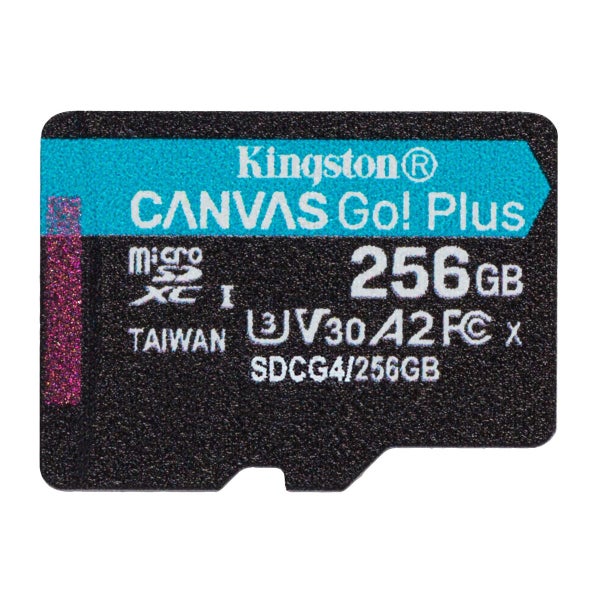 Kingston MicroSDXC Canvas Go! Plus Gen4 -muistikortti, 256 GB