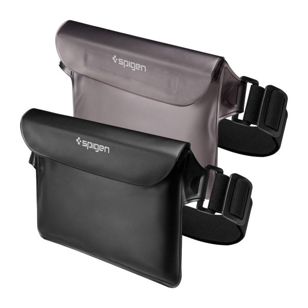 Spigen A620 vedenpit&auml;v&auml; vy&ouml;laukku, Musta (2-pack)