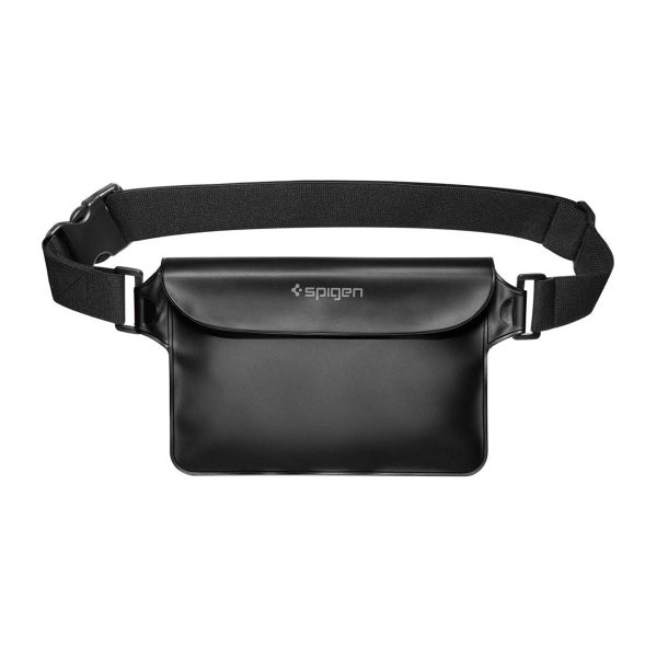 Spigen A620 vedenpit&auml;v&auml; vy&ouml;laukku, Musta (2-pack)