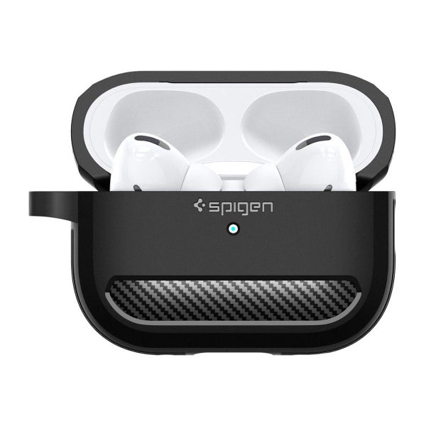 Spigen Rugged Armor AirPods Pro / Pro 2 suojakuori latauskotelolle, Musta