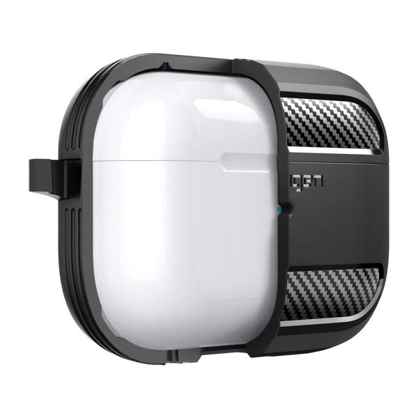 Spigen Rugged Armor AirPods Pro / Pro 2 suojakuori latauskotelolle, Musta