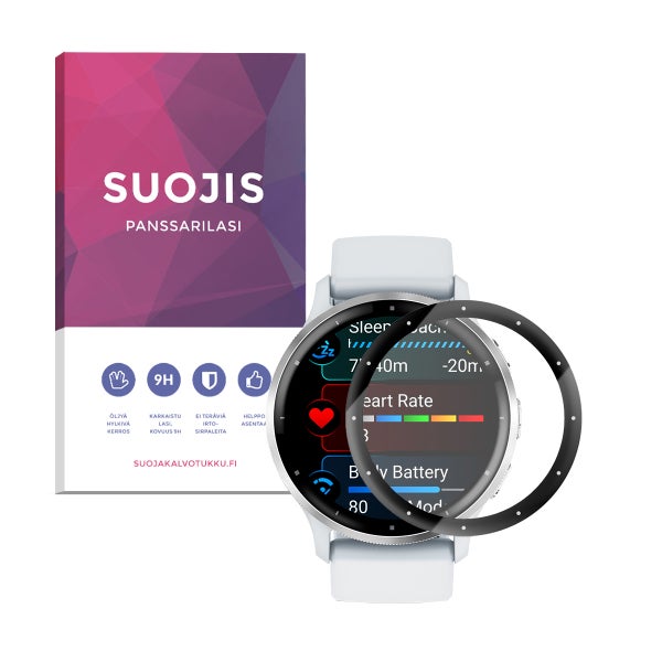 Garmin Venu 3 Suojis-suojakalvo, asennusty&ouml;kalulla koko n&auml;yt&ouml;lle