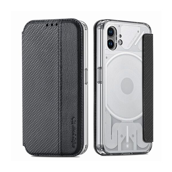 Nothing Phone (1) Lompakkokotelo setelitaskulla, Ekonahkaa eri v&auml;reiss&auml;