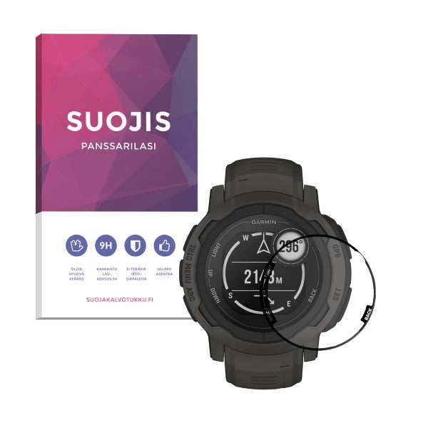 Garmin Instinct 2 Suojis-suojakalvo, asennusty&ouml;kalulla koko n&auml;yt&ouml;lle