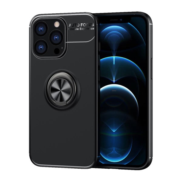Apple iPhone 14 Pro Max suojakuoret sormuksella, Musta