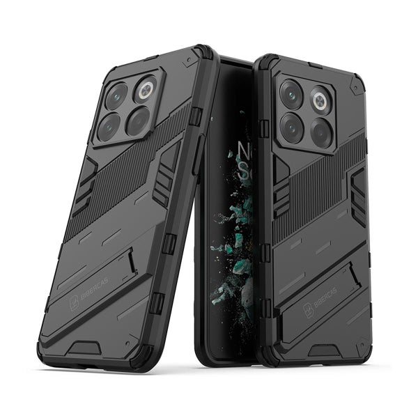 OnePlus 10T suojakuori jalalla, Musta