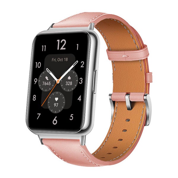 Ranneke aitoa nahkaa (20 mm) Huawei-&auml;lykellolle, Pinkki