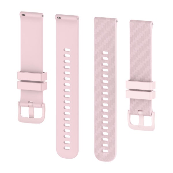 Yleissopiva silikoniranneke (20 mm), Vaaleanpunainen