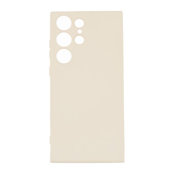 Samsung Galaxy S23 Ultra 5G silikonimainen TPU-kuori, Luonnonvalkoinen
