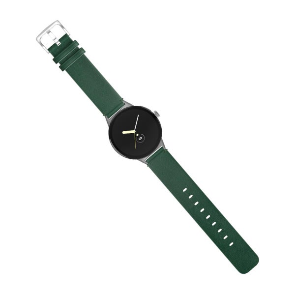 Nahkaranneke Google Pixel Watch-&auml;lykellolle, Vihre&auml;