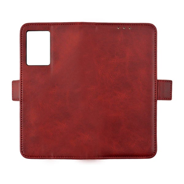 Oppo A77 5G Lompakkokotelo, Ekonahkaa eri v&auml;reiss&auml;