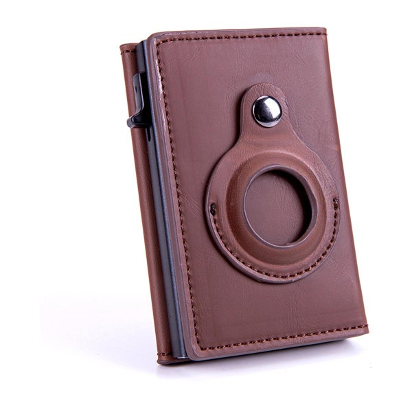 Apple AirTag -korttikotelo, Ekonahkaa, tummanruskea