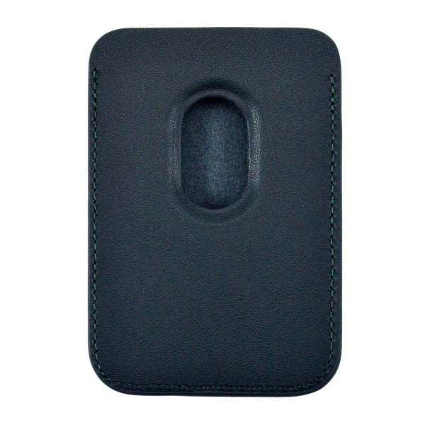 Magneettinen MagSafe korttikotelo, Ekonahkaa, tummanvihre&auml;