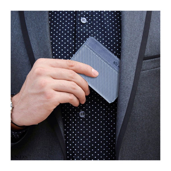 Korttikotelo RFID-suojauksella, Teippikiinnitys, sininen