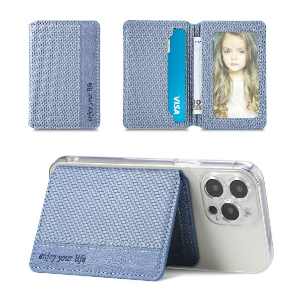 Korttikotelo RFID-suojauksella, Teippikiinnitys, sininen