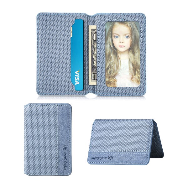 Korttikotelo RFID-suojauksella, Teippikiinnitys, sininen