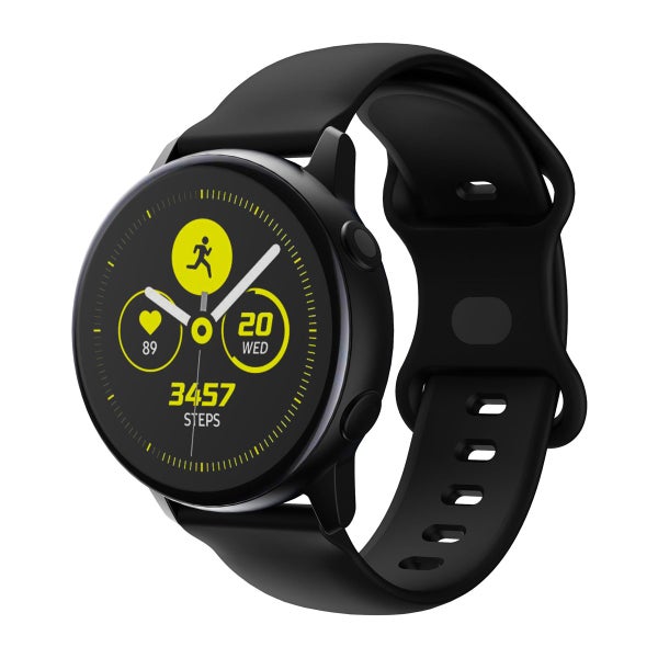 Silikoniranneke (20 mm) Amazfit -&auml;lykellolle, Musta