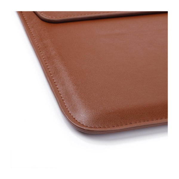 Suojatasku Apple MacBook 13/14.2" -kannettavalle, Ekonahkaa, ruskea
